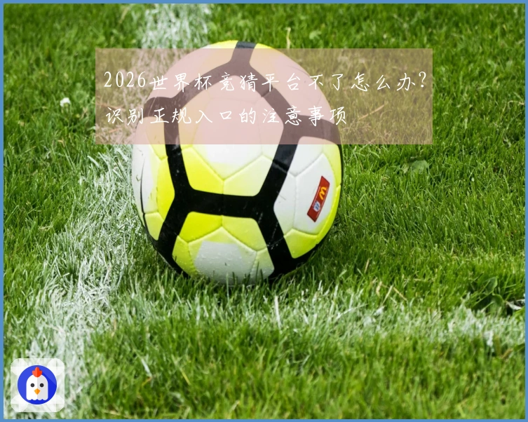 2026世界杯竞猜平台不了怎么办？识别正规入口的注意事项